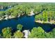 Aerial view of lakefront community at 7438 Haw Dr, Nineveh, IN 46164