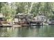 Lakefront home with large deck, boat lift, and private dock at 7438 Haw Dr, Nineveh, IN 46164
