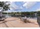 Lakefront deck with seating and lake views at 7438 Haw Dr, Nineveh, IN 46164