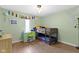 Cheerful bedroom featuring a bunk bed, study desk, and plank floors at 603 Ophelia Dr, Avon, IN 46123