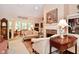 Bright living room featuring a fireplace and natural light at 1612 S Jeanne Ct, New Palestine, IN 46163