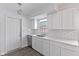 Bright white kitchen with subway tile backsplash and stainless steel appliances at 2103 Danbury Dr, Indianapolis, IN 46231