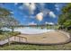 Private community lake offers sandy beach area and convenient lake access at 7854 Harbour Isle, Indianapolis, IN 46240
