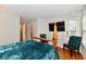 Bedroom featuring hardwood floors, natural light, and TV at 7854 Harbour Isle, Indianapolis, IN 46240