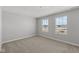 This bright bedroom has two large windows at 10133 Redwood Peak Ln, Indianapolis, IN 46259