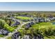 An expansive aerial view of a residential neighborhood with a golf course and tree-lined streets at 10937 Pete Dye Rdg, Zionsville, IN 46077
