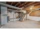 Unfinished basement with high ceilings and ample storage at 2161 Napoleon St, Indianapolis, IN 46203