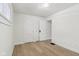 Bright bedroom with light wood flooring and double closets at 2161 Napoleon St, Indianapolis, IN 46203