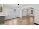 Spacious dining area with hardwood floors and lots of natural light at 2161 Napoleon St, Indianapolis, IN 46203