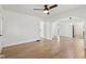 Bright living room with hardwood floors and an arched doorway at 2161 Napoleon St, Indianapolis, IN 46203