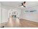 Bright living room with hardwood floors and an open layout at 2161 Napoleon St, Indianapolis, IN 46203