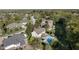 Aerial view of house with pool and surrounding neighborhood at 4729 Pearcrest Way, Greenwood, IN 46143