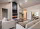 Spacious living room featuring a modern fireplace and ample natural light at 4429 Village Dr, Anderson, IN 46012