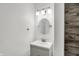 Clean bathroom with vanity and oval mirror at 628 N Beville Ave, Indianapolis, IN 46201