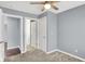 Charming bedroom with neutral walls and carpet flooring at 628 N Beville Ave, Indianapolis, IN 46201