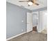Simple bedroom with neutral walls and carpet flooring at 628 N Beville Ave, Indianapolis, IN 46201