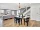 Dining area with glass table and modern chairs at 628 N Beville Ave, Indianapolis, IN 46201
