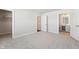 Bedroom with gray carpet, walk-in closet and bathroom at 432 Charles Freer Ln, Whiteland, IN 46184