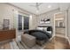 Modern bedroom featuring a large window and en-suite bathroom at 504 N Park N Ave # 4, Indianapolis, IN 46202
