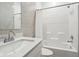 Bathroom features a tub and shower combo at 10008 Sundley Dr, Indianapolis, IN 46239