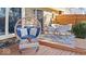 Stylish backyard deck featuring cozy seating and elegant decor, designed for outdoor enjoyment at 6906 Johnson Rd, Indianapolis, IN 46220