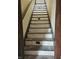 Stairway showing stairs in process of remodel at 201 W Walnut St, Waldron, IN 46182