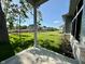 View from the patio overlooking the green backyard and other beautiful homes in the community at 1433 Chatham Hills Blvd, Westfield, IN 46074
