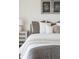 Close-up of a bedroom with layers of pillows, throw and decorative lamps at 11896 Spring Mill Rd, Carmel, IN 46032