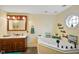 Elegant bathroom with whirlpool tub, ample counter space, and relaxing decor at 232 N Church St, Morgantown, IN 46160