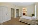 Bright bedroom features a comfortable bed, closet space, and an ensuite bathroom at 232 N Church St, Morgantown, IN 46160