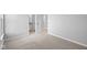 Bedroom featuring neutral carpeting and a doorway leading to an attached bathroom at 3537 Wrangler Dr, Bargersville, IN 46106