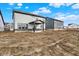 New construction home with gray siding and black trimmed windows at 20378 Hudson Bay Ln, Westfield, IN 46074