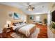 Main bedroom with hardwood floors and large windows at 7709 Elk Dr, Nineveh, IN 46164