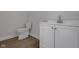 Updated bathroom with toilet and vanity at 405 E 9Th St, Sheridan, IN 46069