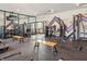 Well-equipped gym featuring exercise equipment, weight machines, and open doorway at 236 Sam Himsel Way, Danville, IN 46122