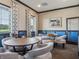 Comfortable sitting area with armchairs, wooden tables, and lots of natural light at 236 Sam Himsel Way, Danville, IN 46122