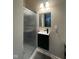 Bathroom with shower and black sink at 4143 Graceland Ave, Indianapolis, IN 46208