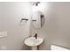 Modern bathroom with pedestal sink and oval mirror at 5005 Carmine St, Brownsburg, IN 46112