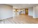 Open concept kitchen with island and white cabinets at 5005 Carmine St, Brownsburg, IN 46112