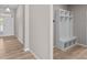 Spacious entryway with a built-in cubby system and hardwood floors at 5021 Carmine St, Brownsburg, IN 46112
