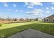 A lush backyard with fresh sod and neighborhood view at 4180 Bozeman Way, Bargersville, IN 46106
