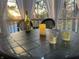 Outdoor patio table set for sunset drinks at 6902 Creekridge Trl, Indianapolis, IN 46256