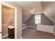 Angle bedroom with ceiling fan, window, and bathroom access at 741 Greer St, Indianapolis, IN 46203