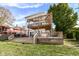 Large deck with pergola, stairs, and backyard view at 4902 N Park Ave, Indianapolis, IN 46205