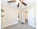 Spacious bedroom with carpet and ceiling fan at 4902 N Park Ave, Indianapolis, IN 46205