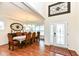 Elegant dining room with hardwood floors and a large table at 6252 Sugar Maple Dr, Zionsville, IN 46077