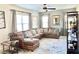 Spacious living room with comfortable seating, and lots of natural light at 5778 W Commonview Dr, McCordsville, IN 46055