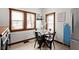 Bright kitchen features a table for four and updated appliances at 26735 Six Points Rd, Sheridan, IN 46069