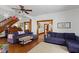 Bright living room featuring hardwood floors and ample seating at 26735 Six Points Rd, Sheridan, IN 46069