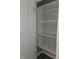 White closet with shelves for storage at 2327 Saddle Dr, Shelbyville, IN 46176